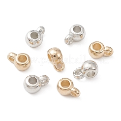 60 個 2 スタイル CCB プラスチックチューブベイル  ループベイル  ロンデル  プラチナ＆ライトゴールド  9x4~6x4.5~6mm  穴：1.5~2.8mm  内径：3mm  30個/スタイル&nbsp;CCB-YW0001-31