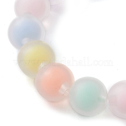 女性用キャンディーカラーアクリルハートビーズストレッチブレスレット  カラフル  内径：2-1/4インチ（5.6cm）&nbsp;BJEW-JB10156