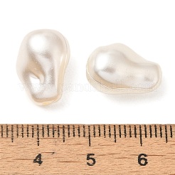 ABSプラスチックパール調ビーズ  ナゲット  ホワイト  15x11x9mm  穴：1.5mm  約724個/500g&nbsp;KY-I009-22A