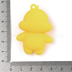 PVCペンダント  アヒル  ゴールド  50x35.5x19.5mm  穴：2.5mm&nbsp;FIND-R002-04A