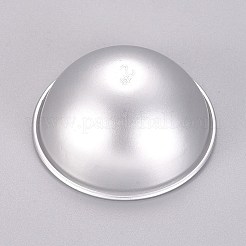 アルミ合金バスボム金型  バスボム手作り石けん用  半円  銀  56x25mm&nbsp;LS-DIY-WH0158-28A