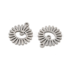 ステンレスペンダント201個  レーザー切断  ナザールボンジュウのチャーム  ステンレス鋼色  17x15x1mm  穴：1.4mm&nbsp;STAS-U052-01P