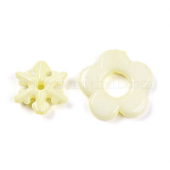 透明＆不透明アクリルビーズ  混合図形  きいろ  7.5~24.5x7.5~32.7x2.5~12.5mm  穴：0.5~3mm&nbsp;TACR-T028-26B