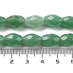 天然石グリーンアベンチュリンビーズ連売り  多面カットコメ  12.5x8mm  穴：1.2mm  約16個/連  7.68''（19.5センチメートル）&nbsp;G-P520-C12-01