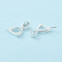 925スターリングシルバーアイスピック・ピン・ベイル  ティアドロップ  銀  10x9x2mm  穴：5x4mm  内径：5mm  ピン：0.5mm&nbsp;STER-Z001-122S-05