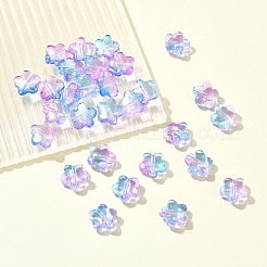 ベーキングペイントガラスビーズ30個  スター  プラム  11.5x12x6.5mm  穴：1.2mm&nbsp;GLAA-FS0001-99F