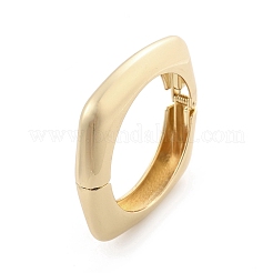 女性用合金ヒンジ付きバングル  幾何学的な正方形  ゴールドカラー  1/2インチ（1.35cm）  内径：2-1/4インチ（5.65cm）&nbsp;BJEW-D312-02G