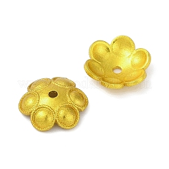 真鍮製ビーズキャップ  長持ちメッキ  ラックめっき  6  - 花びらの花  ゴールドカラー  11.5x10.5x3mm  穴：1.4mm&nbsp;KK-F891-16G