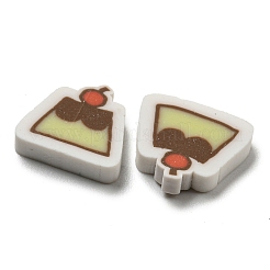 手作り樹脂粘土ビーズ  穴がない  ケーキ  淡黄色  5~6.5x5.5~7.5x0.5mm  約27777個/500g&nbsp;CLAY-P003-10A