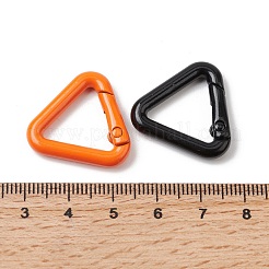 スプレー塗装された合金スプリングゲートリング  三角形  ミックスカラー  22.5x24x4mm&nbsp;FIND-B056-03C