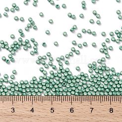 TOHOラウンドシードビーズ  日本製シードビーズ  艶消し  （561f）マット亜鉛メッキsthwstグリーン  11/0  2.2mm  穴：0.8mm  約5555個/50g&nbsp;SEED-XTR11-0561F