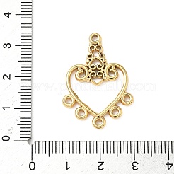 304ステンレスシャンデリア部品リンク  ハート  18KGP本金メッキ  30x21.5x2mm  穴：1.6mm&nbsp;STAS-C134-16G