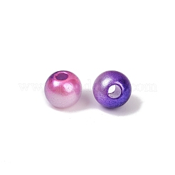 Abs模造パールビーズ  ラウンド  ツートン  青紫色  6mm  穴：1.8mm  約5000個/500g&nbsp;KY-P021-05A-04