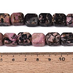 天然石ロードナイトビーズ連売り  直方体の  10~12x9~10x9~10mm  穴：0.6~0.9mm  約32~36個/連  14.37~16.34（36.5~41.5センチメートル）&nbsp;G-Q608-10F