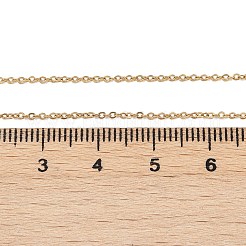 304ステンレススチールアズキチェーンネックレス  カニカン付き  ゴールドカラー  17.7インチ（45cm）  1.3mm&nbsp;NJEW-M151-24G