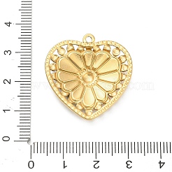 304ステンレスペンダント  ハート  エナメル  ゴールドカラー  ショッキングピンク  28x27.5x5mm  穴：1.6mm&nbsp;LS-STAS-C147-06A-G