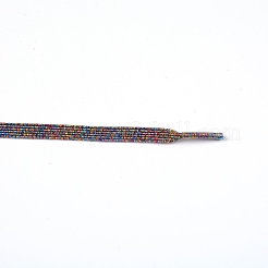 ポリエステル靴紐  合金バックル付き  フラット  カラフル  16~1000x6~10x1mm  6個/セット&nbsp;DIY-WH0225-79C