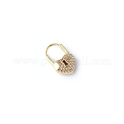 真鍮パヴェキュービックジルコニアフープピアス  ハート  ゴールドカラー  透明  13mm&nbsp;FS-WG22BE1-01
