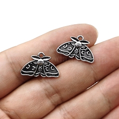合金のチベット風チャーム  蛾のチャーム  アンティークシルバー  13x20mm&nbsp;PW-WG8F0CC-01