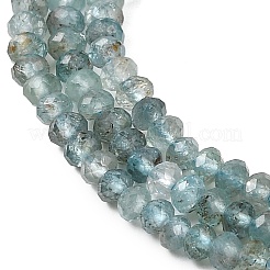 天然石アパタイトビーズ連売り  ロンデル  多面カット  3x2mm  穴：0.5mm  約190個/連  14.96''（38センチメートル）&nbsp;G-RM250101-O11