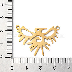ステンレスペンダント201個  レーザー切断  鳥のチャーム  ゴールドカラー  22x32x1mm  穴：1.8mm&nbsp;STAS-D041-05G