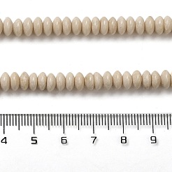 天然石ペトリファイドウッドビーズ連売り  ソーサービーズ  ロンデル  6~6.5x2.5~3mm  穴：1mm  約128~130個/連  16.02~ 16.26''（40.7~41.3センチメートル）&nbsp;G-Z030-A27-01