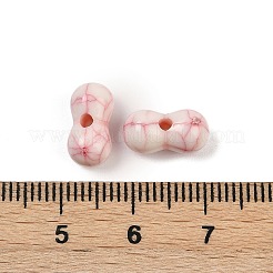 アクリル模造ターコイズビーズ  ピーナッツ  レッド  12x6mm  穴：1.6mm  約909個/291g&nbsp;LS-OACR-S047-04