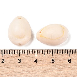 カウリーシェルペンダント  ホワイト  17~22x11~16x9~11mm  穴：1mm  約320個/500g&nbsp;PTS057Y