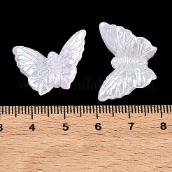 メッキ不透明アクリル模造貝殻ビーズ  蝶  貝殻色  18x25x6mm  穴：1.8mm  約7147個/500g&nbsp;OACR-P039-02B