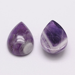 ティアドロップナチュラルアメジストカボション  18x13x6mm&nbsp;X-G-K026-03