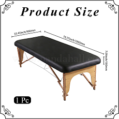 PUレザーストレッチ美容サロンベッドカバー  ブラック  1950x900x180mm&nbsp;AJEW-WH20128-087B