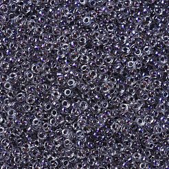 MIYUKIラウンドロカイユビーズ  日本製シードビーズ  （rr3203)マジックバイオレットライニングクリスタル  11/0  2x1.3mm  穴：0.8mm  約1100PCS /ボトル  10 G /ボトル&nbsp;SEED-JP0008-RR3203