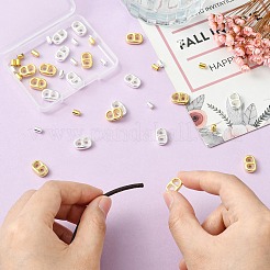 真鍮コードエンドとシリコンスライドチャームのDIYキット  ミックスカラー  12x8x3.5mm  穴：2mm&nbsp;KK-CJ0003-51