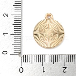 クリスマステーマ合金エナメルペンダント  ゴールドカラー  ラウンド  18x15x1.3mm  穴：1.6mm&nbsp;ENAM-K074-02G-01