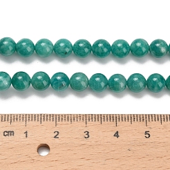 天然ソ連アマゾナイトビーズ連売り  ラウンド  6~7mm  穴：0.7mm  約60~61個/連  15.08~15.35インチ（38.3~39cm）&nbsp;G-C259-B08-6mm