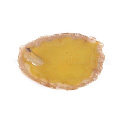 天然瑪瑙スライスビッグリンクコネクター  染め  ナゲット  ミックスカラー  50~110x27~60x5~10mm  穴：1.8~2mm  約20~40個/キログラム&nbsp;G-E022-M01