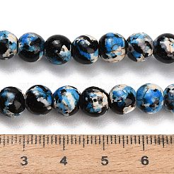 合成ターコイズビーズ連売り  スムーズなラウンド  スプレー塗装  ディープスカイブルー  8mm  穴：1.2mm  約43個/連  13.78''（35センチメートル）&nbsp;TURQ-F020-D01