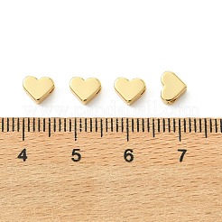 シェグレイスの真鍮ビーズ  カドミウムフリー＆ニッケルフリー＆鉛フリー  ハート  18KGP本金メッキ  5x6x3mm  穴：1.8mm&nbsp;XGRPCN008-229G