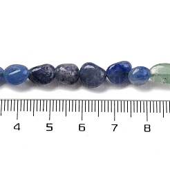 天然アベンチュリンビーズ連売り  ナゲット  タンブルストーン  5~14x4~10x4~8mm  穴：0.8~1mm  約45~59個/連  15.75~16.34インチ（40~41.5cm）&nbsp;G-L610-B08-01