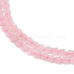 天然石ローズクォーツビーズ連売り  スモモの花  6~6.5x6x2.5mm  穴：0.8mm  約60~63個/連  14.37~14.84''（36.5~37.7センチメートル）&nbsp;G-B138-C13-01