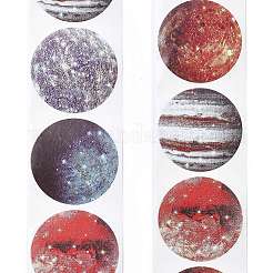 粘着ロールステッカーラベル  封筒用  バブルメーラーとバッグ  惑星  ミックスカラー  25mm  500PCS /ロール&nbsp;DIY-S001-01A