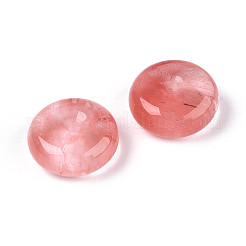 チェリークォーツガラスペンダント  ドーナツ  18~18.5x7~8.5mm  穴：2~2.5mm&nbsp;G-N353-05A-14