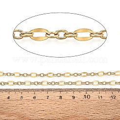 304ステンレススチール楕円リンクチェーン  ハンダ付け  スプールで  イオンプレーティング（ip）  長持ちメッキ  18KGP本金メッキ  6.5x4x0.4mm  約65.62フィート（20m）/ロール  リンク：4x3x0.6mm&nbsp;CHS-Q009-15G