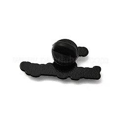 泣いて、そして進み続けるエナメルピン  バックパック用合金ラペルピンバック  ホワイト  13x30mm&nbsp;JEWB-E043-03EB-03