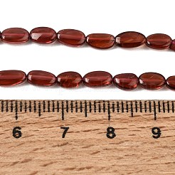 天然石ガーネットビーズ連売り  フラットオーバル  4~5x2.5~3x1.9~2.2mm  穴：0.5mm  約89個/連  17.32''（44センチメートル）&nbsp;GG-NH0010-C01-01