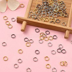600 個 4 色の鉄スプリットリング  ダブルループ丸カン  ミックスカラー  21ゲージ  6x1.4mm  内径：5.3mm  単線：0.7mm  約150PCS /カラー&nbsp;IFIN-YW0003-35