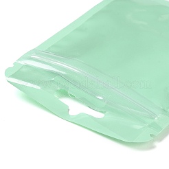 長方形のプラスチック製ジッパー付きギフトバッグ  透明窓付き再封可能な袋  アクアマリン  10x7.5x0.15cm  片側の厚さ：2.5ミル（0.065mm）&nbsp;OPP-B006-02A-01