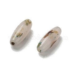 不透明色のガラスシードビーズ  ライス  火で磨かれた  アンティークホワイト  12.5x4.5mm  穴：0.8mm  約148個/袋&nbsp;GL-CBAC3F6-01J