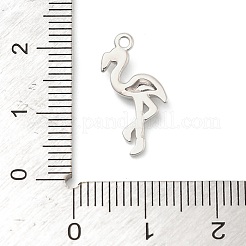 真鍮チャーム  フラミンゴチャーム  プラチナ  18x9x2.5mm  穴：1.2mm&nbsp;KK-I380-11P