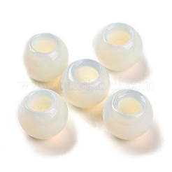 オパライトヨーロッパビーズ  大穴ビーズ  ラウンド  12x9.5~11mm  穴：5~6mm&nbsp;G-R488-01B